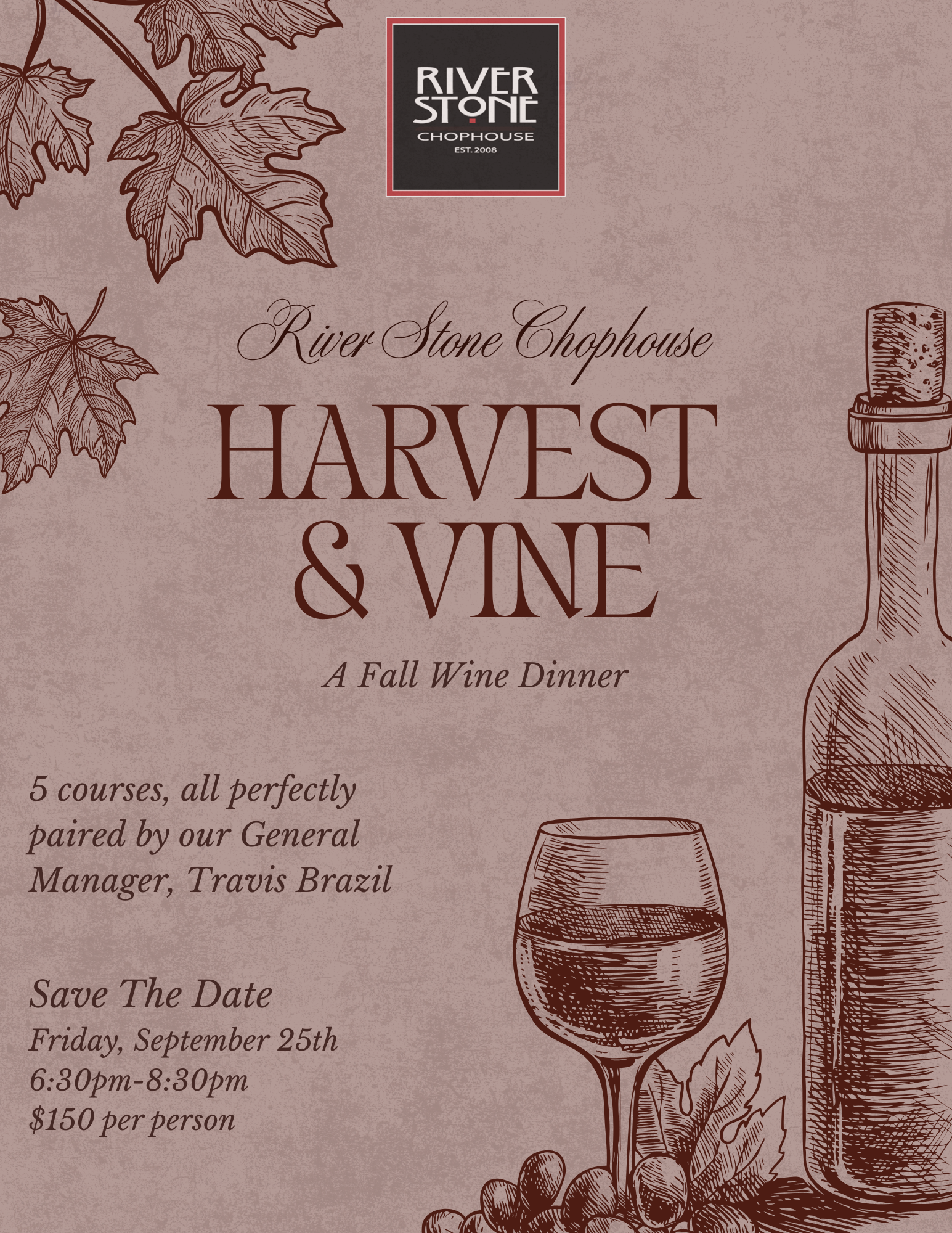 Harvest & Vine - A Fall Wine Dinner