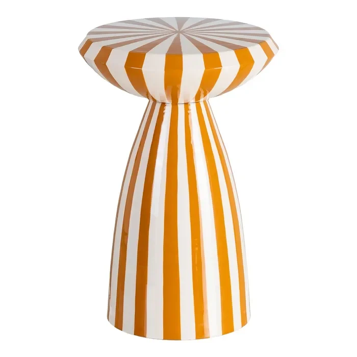 Table d'appoint POP Stripe JAUNE | BLANC