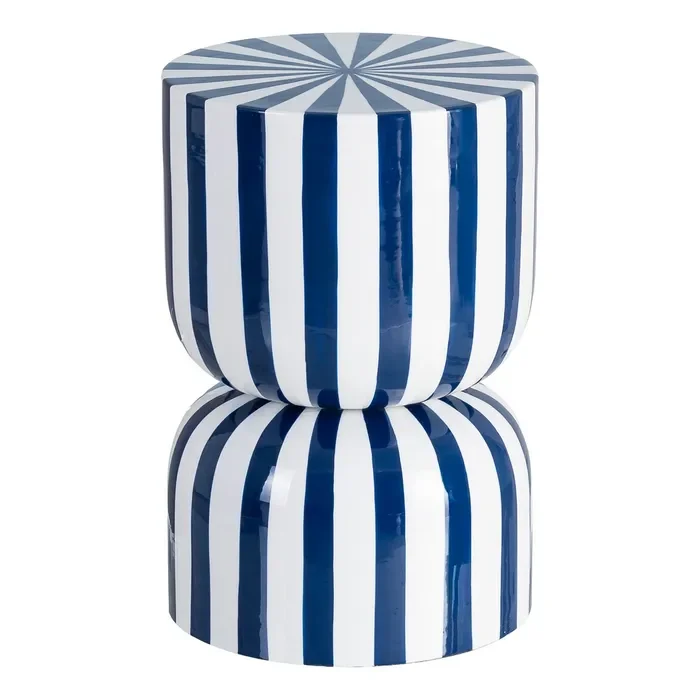 Table d'appoint POP STRIPE BLEU | BLANC