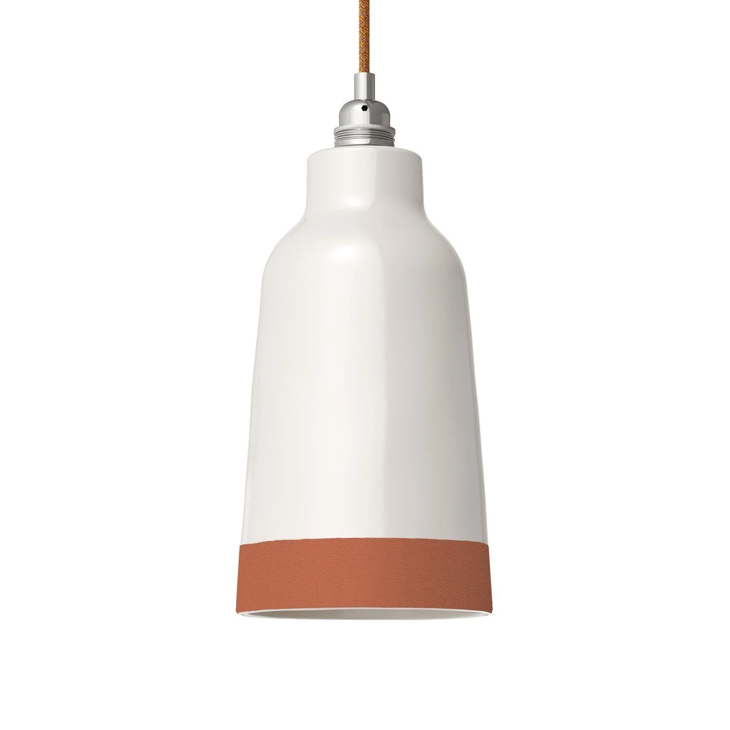 Abat-jour Bottiglia en céramique bicolore terracotta