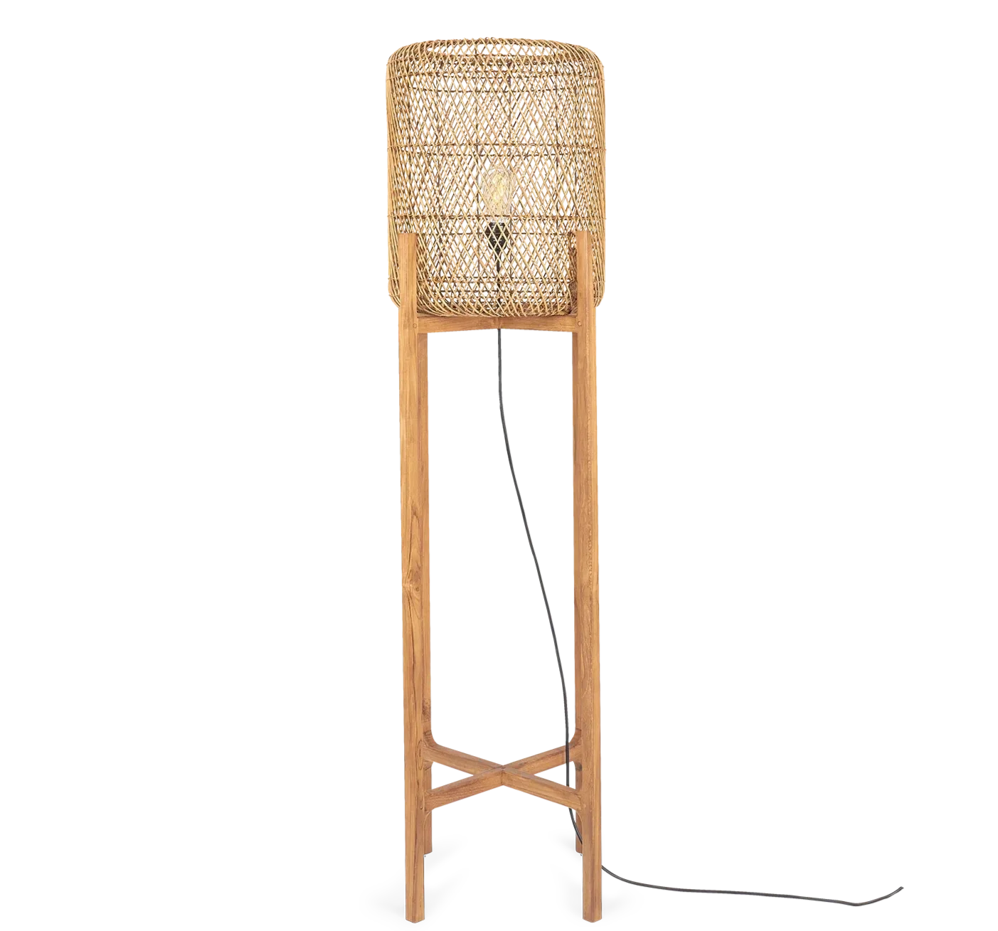 Le lampadaire Aurora | rotin