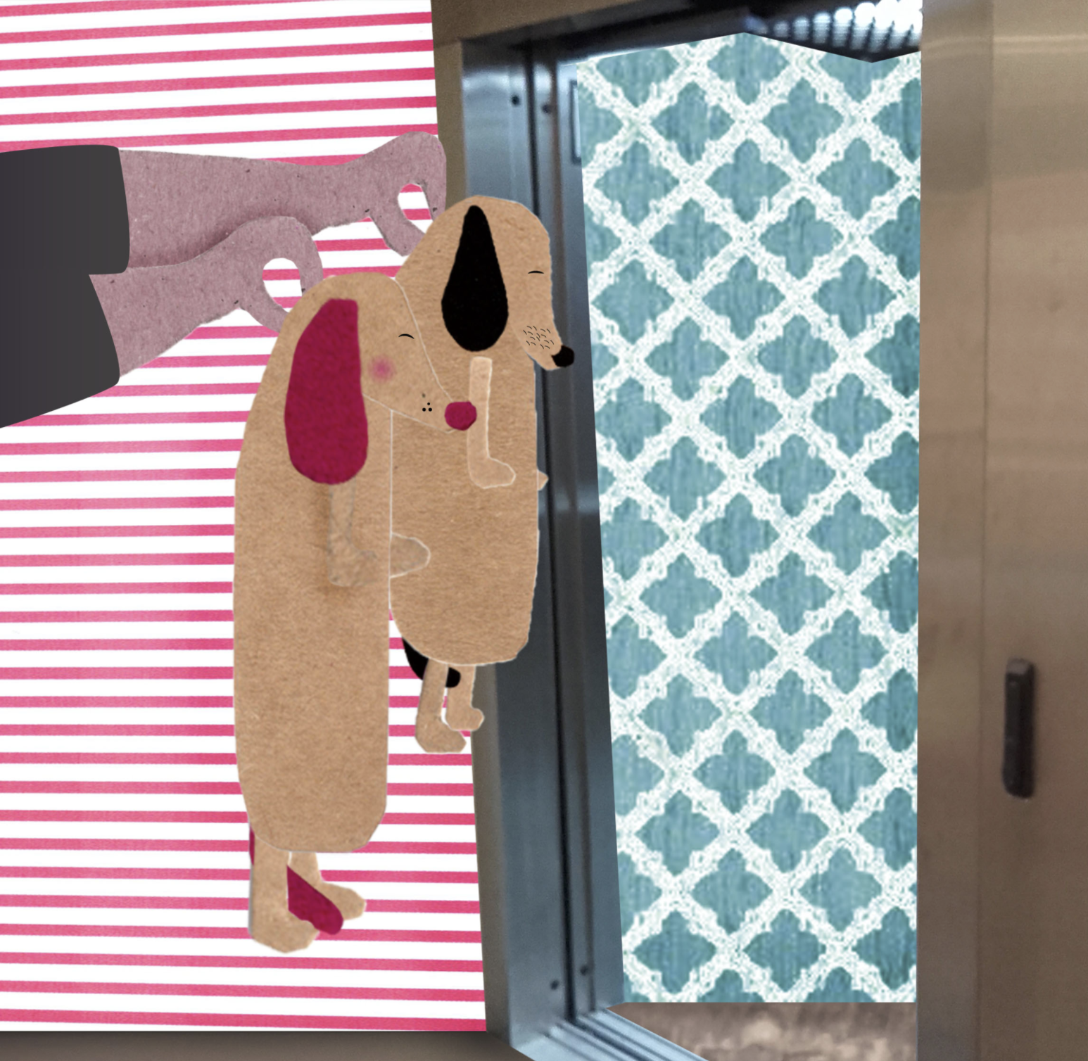 The dogs lost balance, the blanket fell to the floor
The butcher was angry he locked them behind a big door