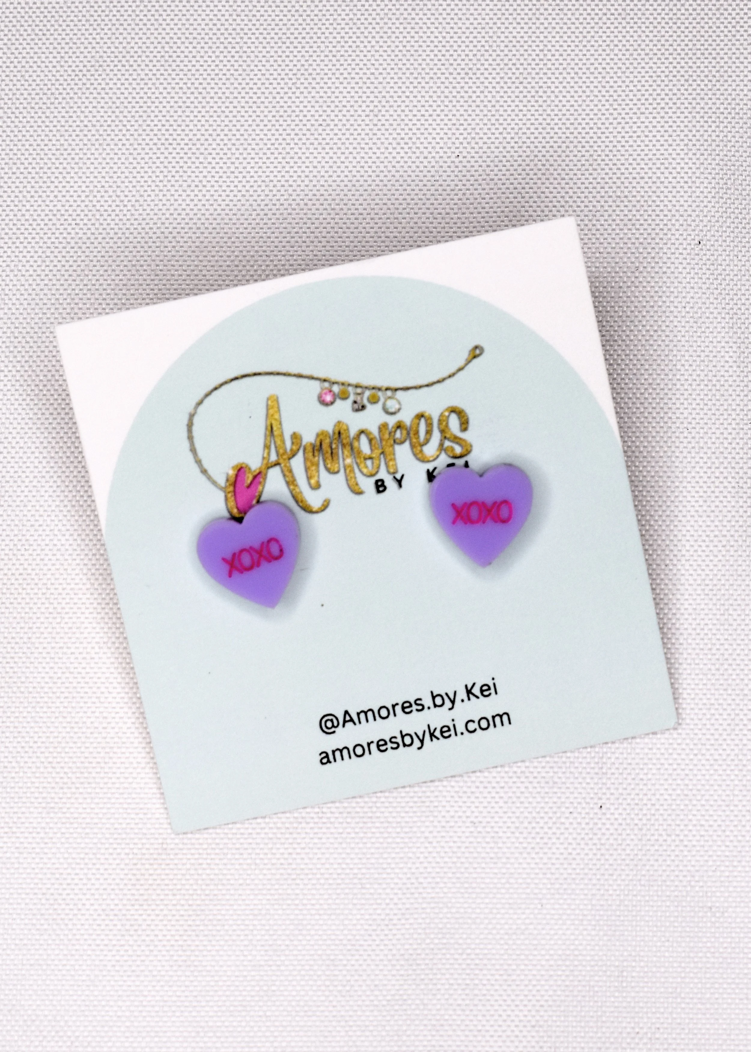 conversation heart stud purple xoxo.jpg