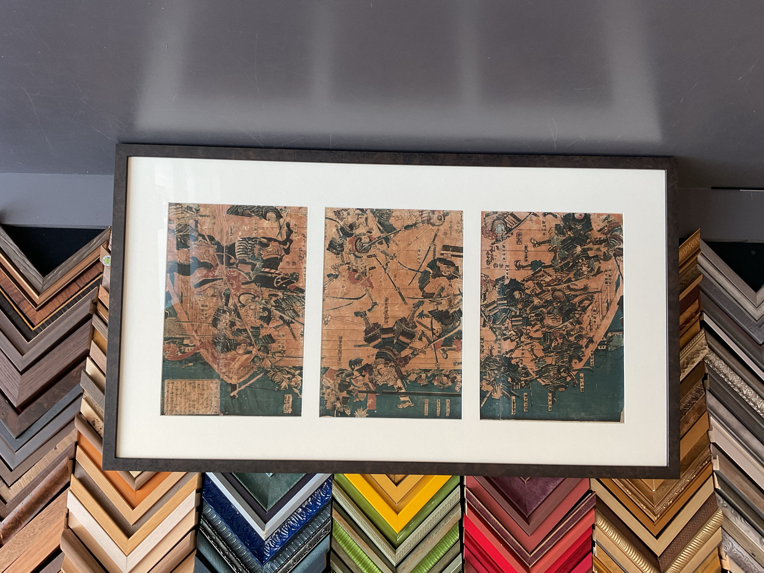 Antique Japanese Triptych