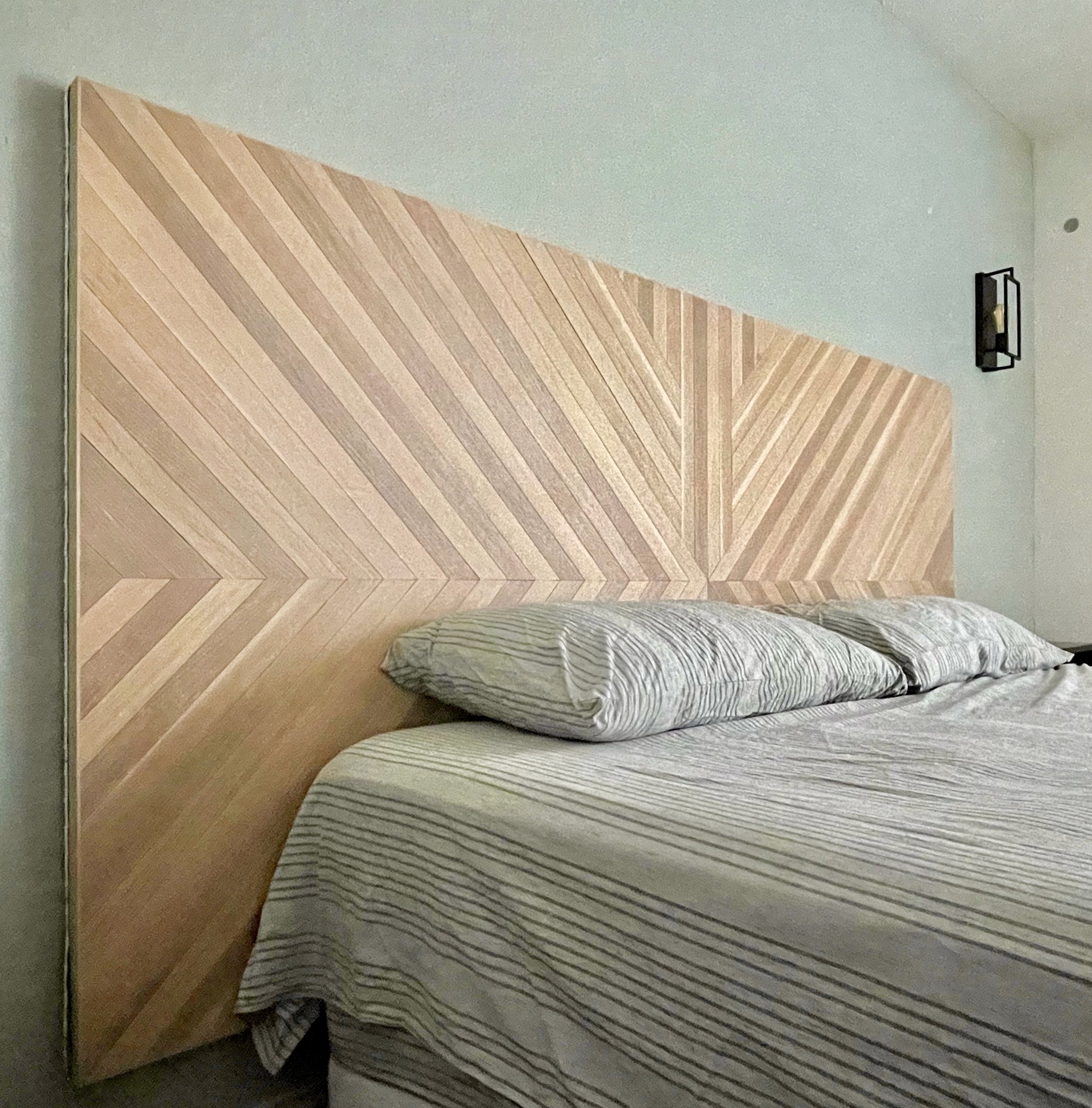 King Size Head Board - Herringbone Pattern