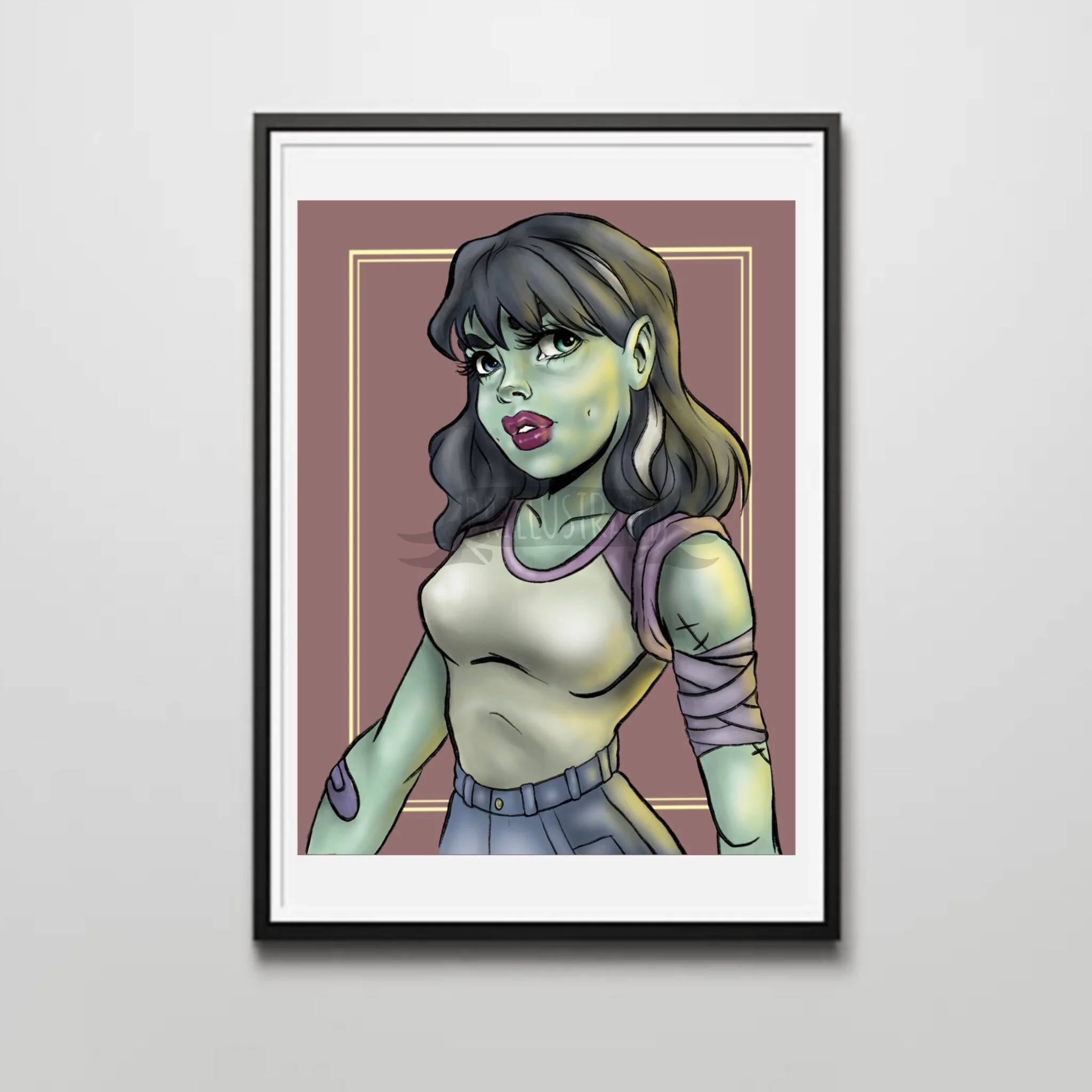 'Frankie' - digital illustration print