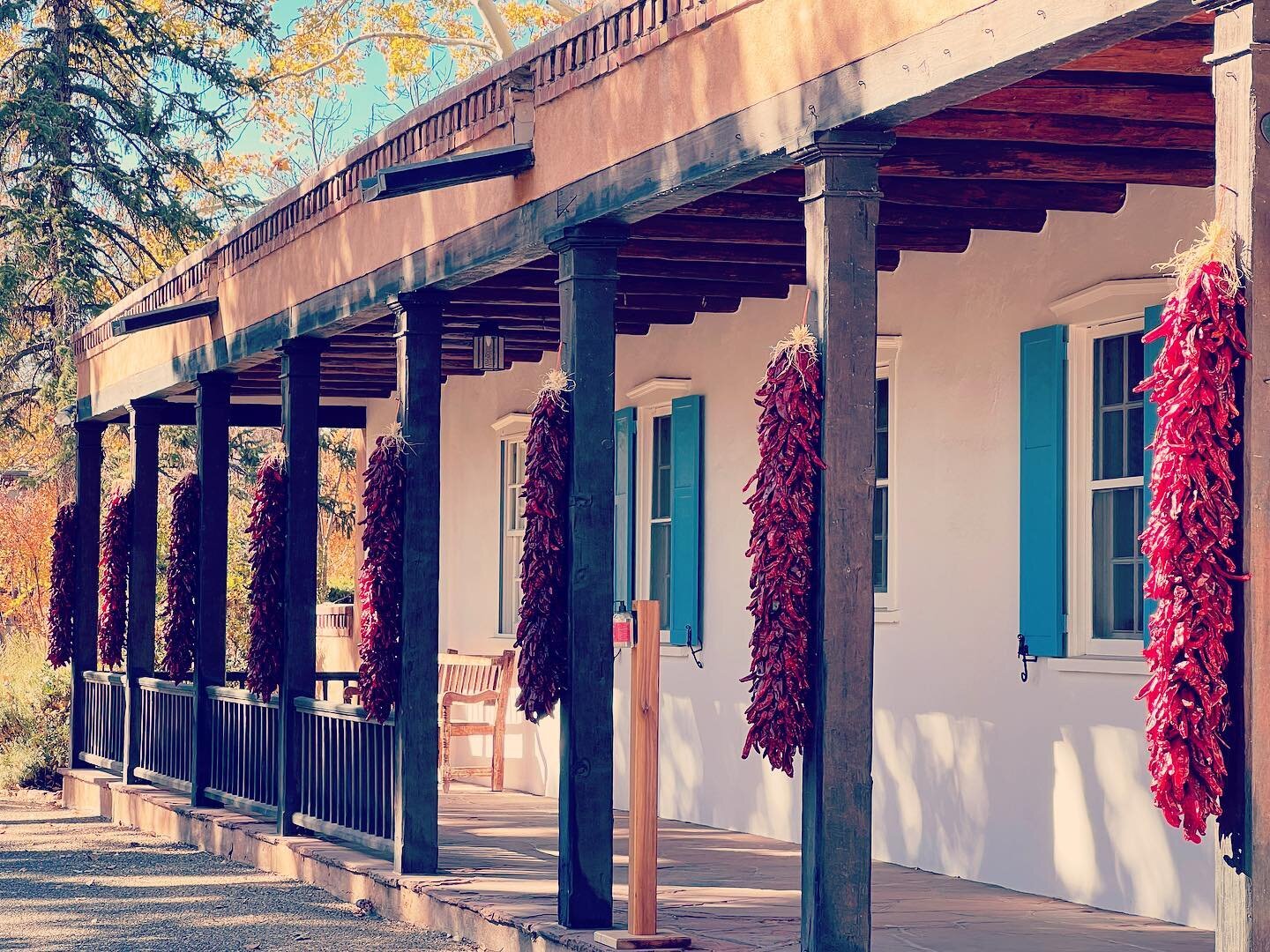 Took a much needed rest this weekend after finishing my practicum. There is nothing more beautiful than resting in an historic in near the Rio Grande. @lospoblanos was the perfect place. You could almost taste the colors of the leaves. There was an i