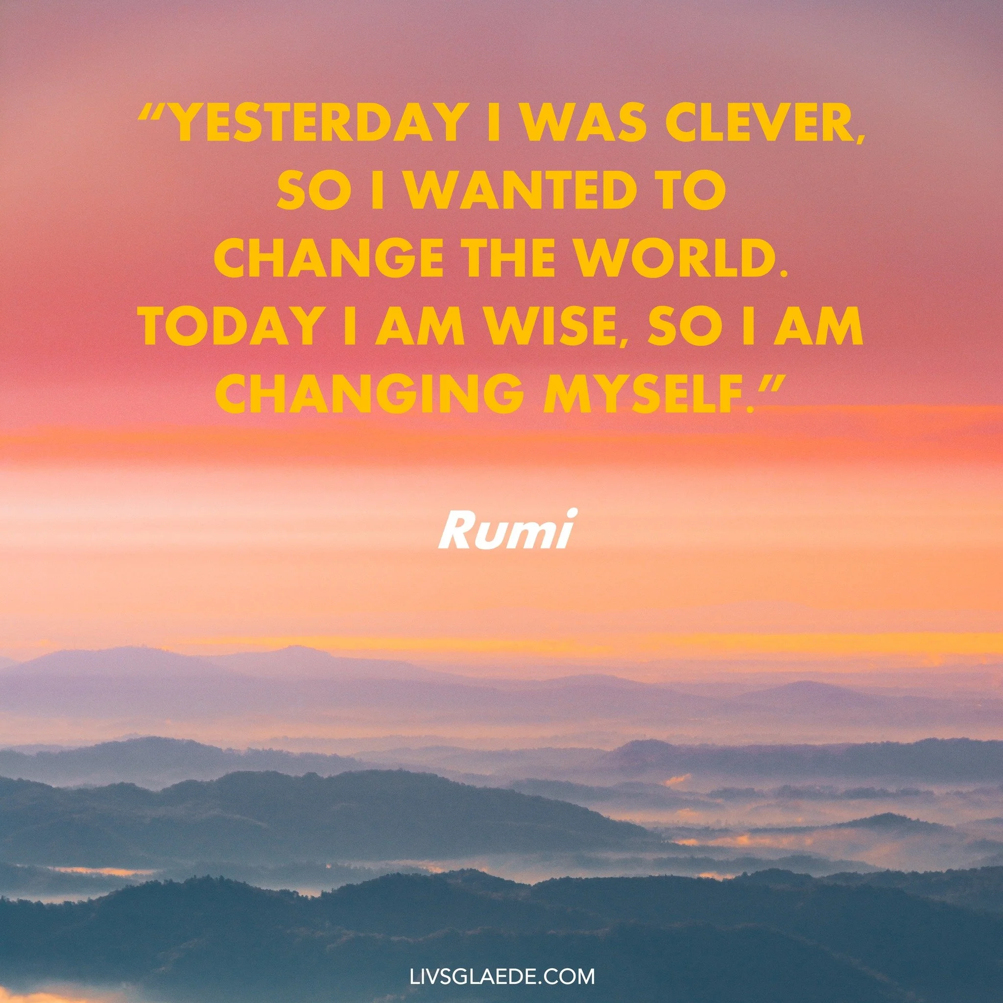 Det er b&aring;de smukt og menneskeligt, n&aring;r vi &oslash;nsker at &aelig;ndre og forbedre verden omkring os. At ville l&oslash;fte andre, rette op p&aring; det der ikke fungerer, eller skabe mere harmoni og retf&aelig;rdighed.

Men samtidig er d