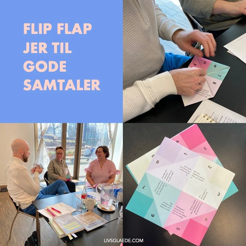 FLIP FLAP JER TIL MERE F&AElig;LLESSKAB 😊

Kollegaskabet og f&aelig;llesskabet p&aring; en arbejdsplads er noget, vi skal passe og pleje &ndash; og udvikle l&oslash;bende. En vigtig del af det er at v&aelig;re nysgerrige p&aring; hinanden og give os