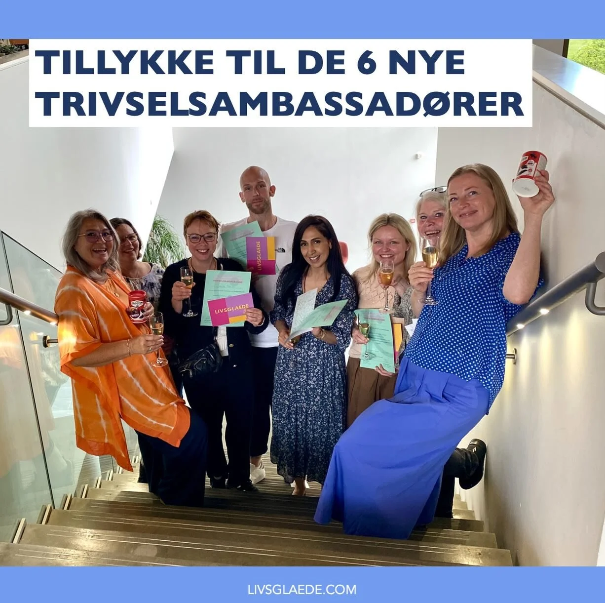 Disse seks fantastiske mennesker er nu nyudkl&aelig;kkede Trivselsambassad&oslash;rer 😄🎉 

I g&aring;r afsluttede de deres uddannelse ved at pr&aelig;sentere de trivselsinitiativer, de allerede har sat i gang p&aring; deres arbejdspladser, deres pl