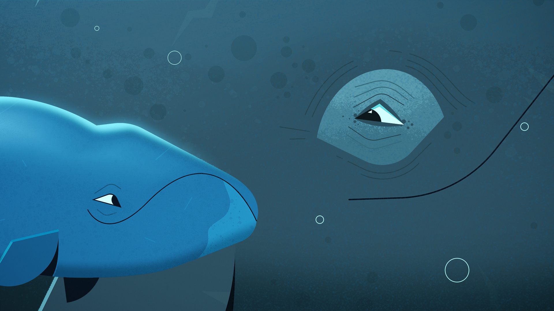 WWF Arctic Less Noise More Life whales underwater animation illustration calf mother