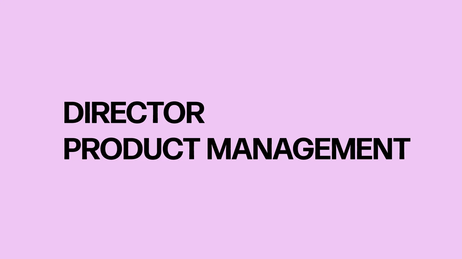 Director of Product Management