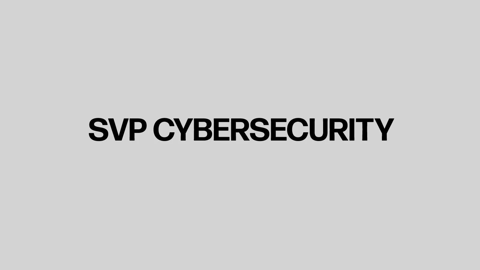 SVP Cybersecurity