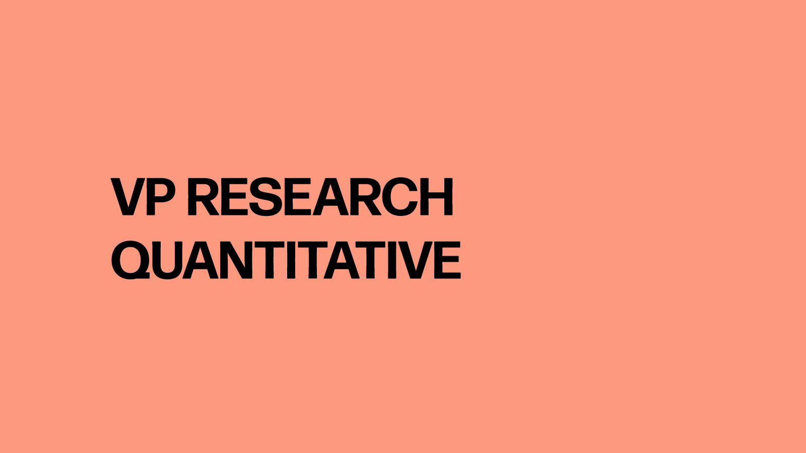 Head of Quantitative