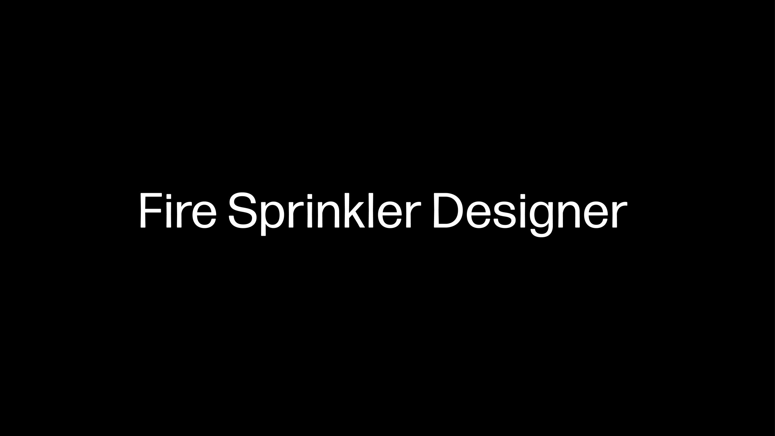 Fire Sprinkler Designer