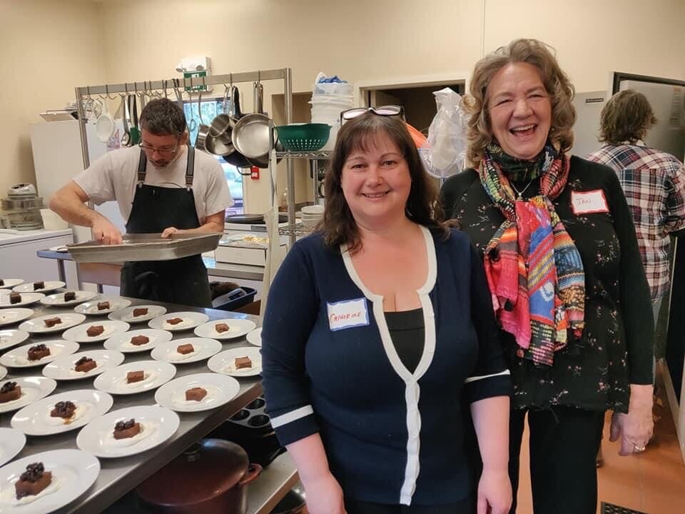 Board members volunteer