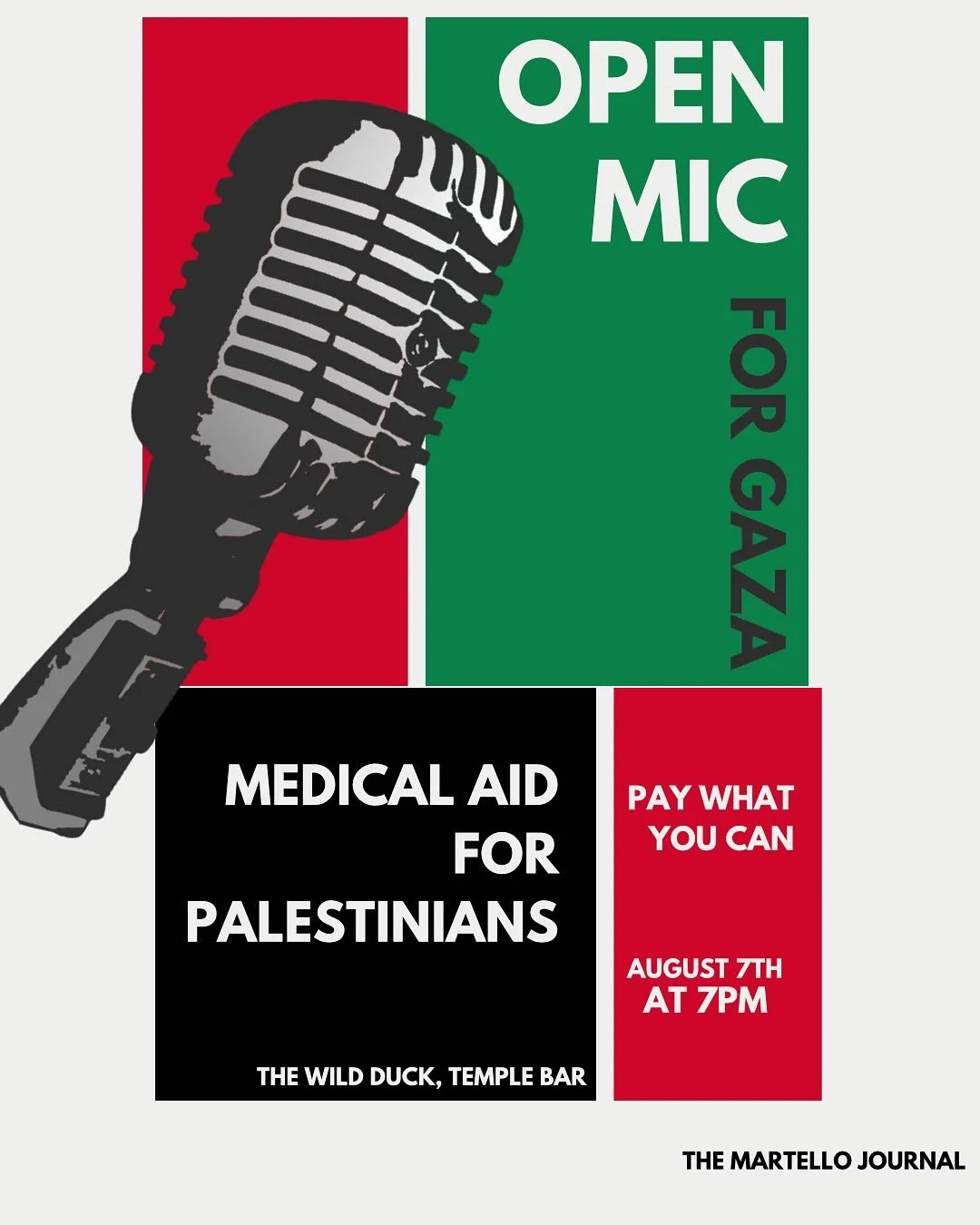MEDICAL AID FOR PALESTINIANS FUNDRAISER 

Sign up on the door, all styles of performers/writers/musicians welcome. Please get your tickets through the link in our bio !

ABOUT MAPS: 
MAP&rsquo;s vision is a future where all Palestinians can access an