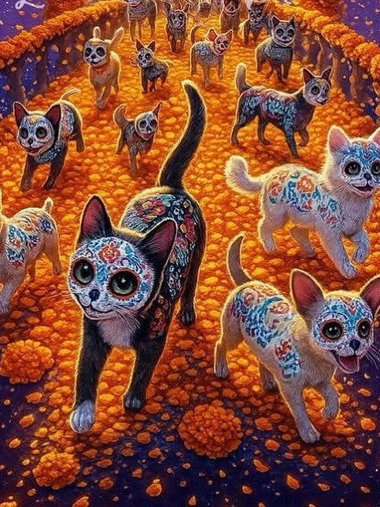 Ya vamos en camino. Te extrañé mucho!🧡🧡
We’re already on our way! I missed you so much!🧡🧡
#díadelosmuertos #mascotas #october27 #dayofthedead  #pets #gracias #thankyou #teextrañé #marigolds #cempaz&uacut