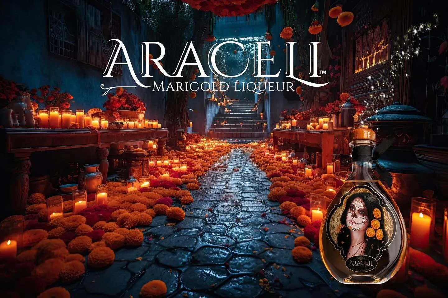 Delivered straight to your door from our online store! 👉 El Cerrito Liquor &amp; Market makes shopping easy!
#d&iacute;adelosmuertos #dayofthedead #marigoldliqueur #cempazuchitl #liqueur #hechoenm&eacute;xico #mexico