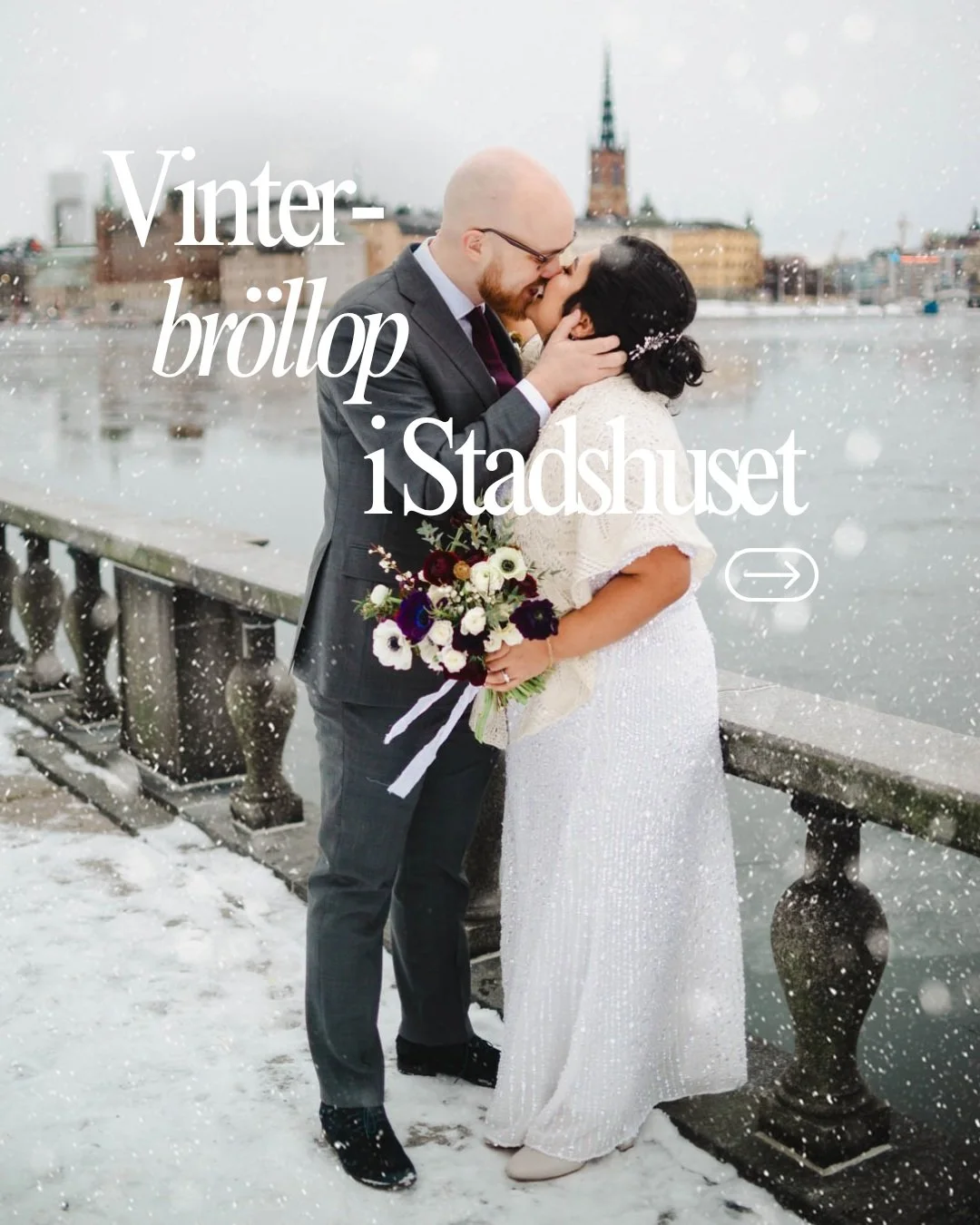 Hade ni ocks&aring; &auml;lskat att viga er p&aring; vintern i stadshuset? 🥰

#br&ouml;llopsinspo #stadshuset