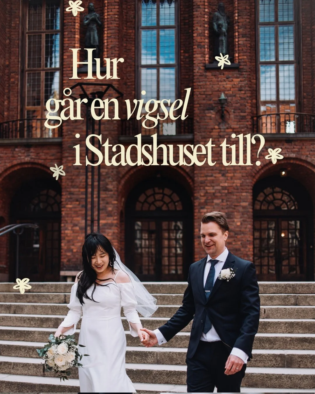 H&auml;r kommer en liten walk-through genom en vigsel i Stadshuset! 
Sv&aring;rare &auml;n s&aring;h&auml;r &auml;r det inte att s&auml;ga JA! 

#stadshuset #br&ouml;llop #vigsel 🎉🥰
