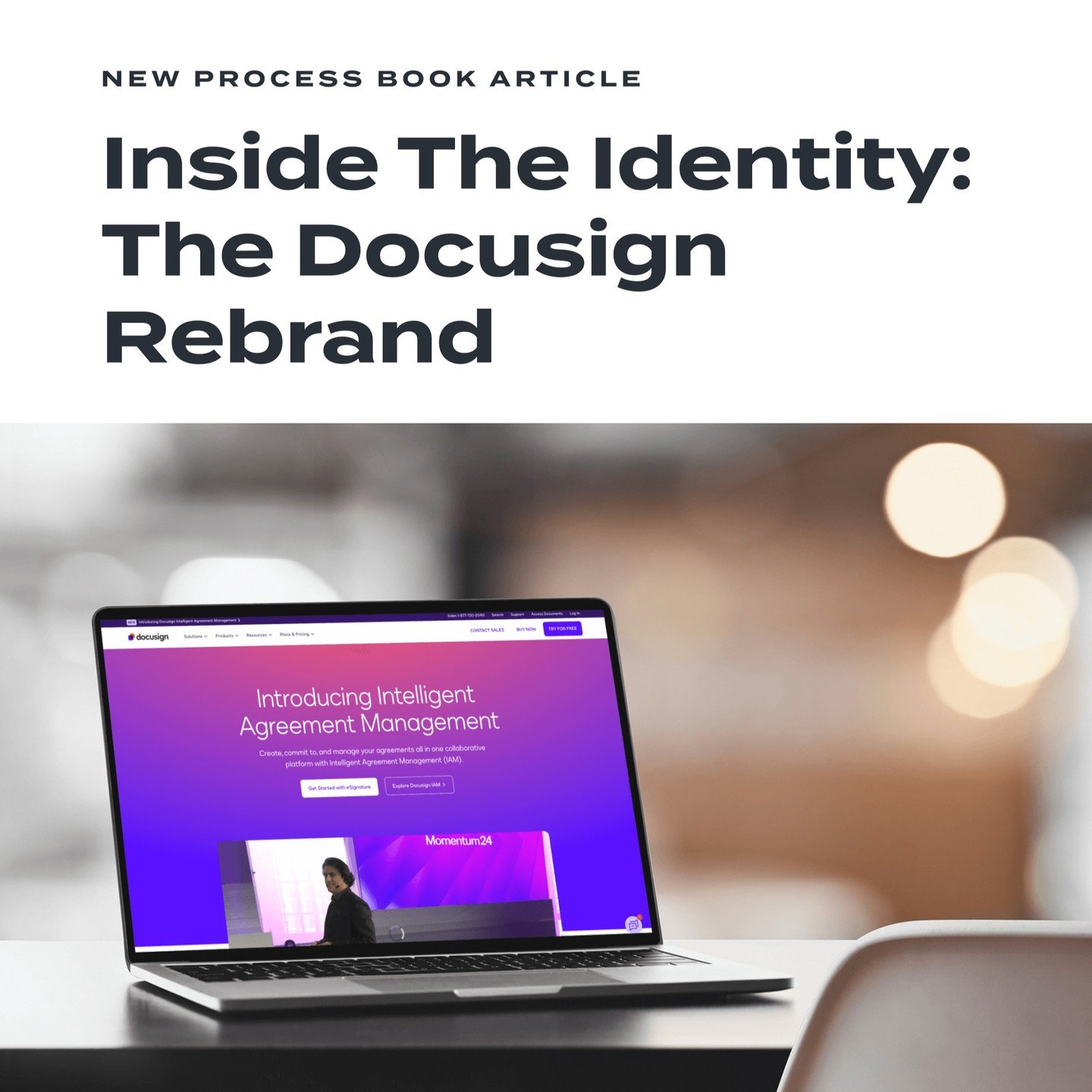 Three weeks ago, @docusign unveiled their new branding, done by their extremely talented Creative + Branding Team.
.
Our thoughts? Not only is the rebrand extremely successful across all aspects of branding &amp; marketing practice, but it could easi