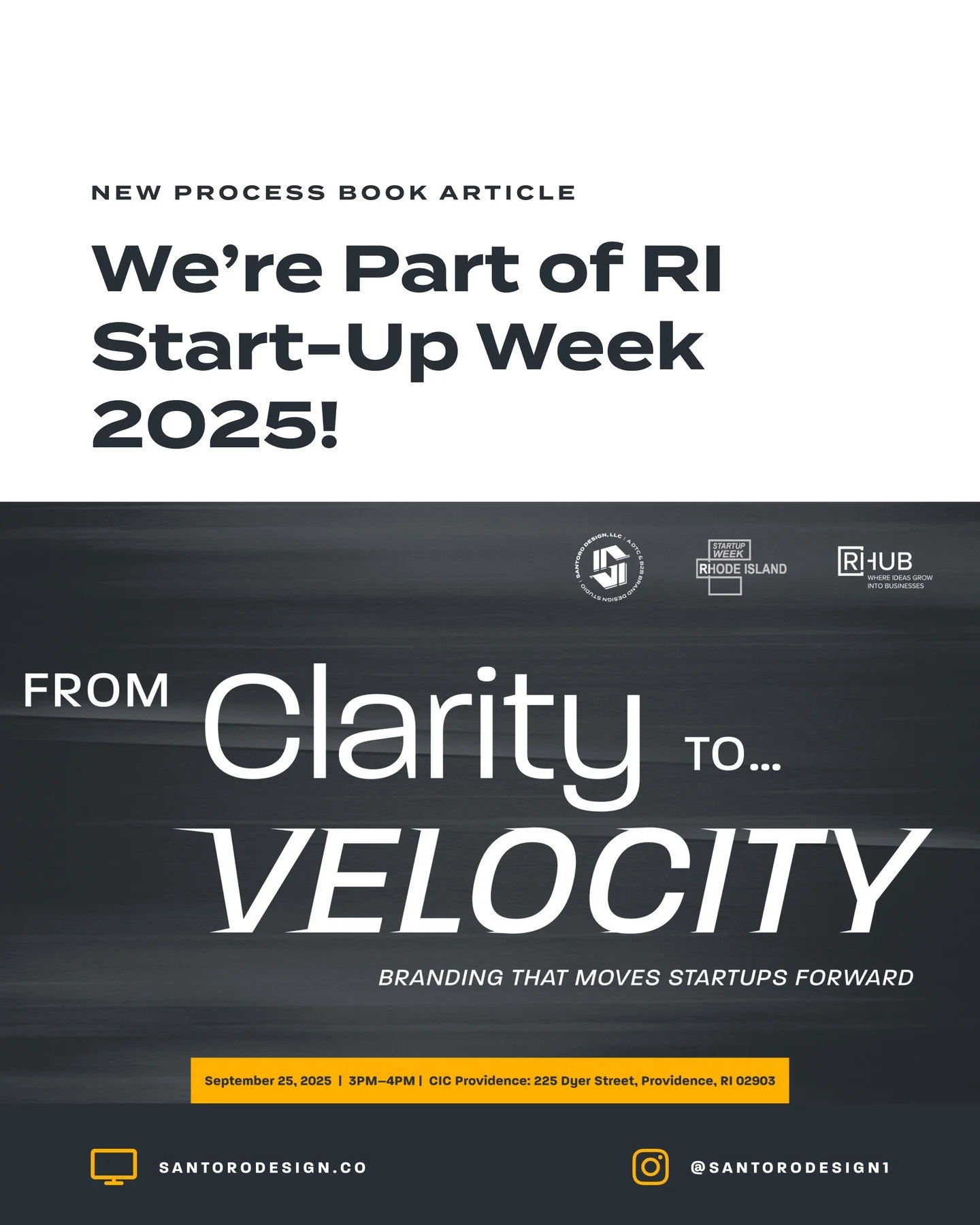 We've had a lot going on behind the scenes with new projects coming in and other ones launching, but here's something we're excited for.
.
September 25th at the CIC Providence at 3PM, we'll be back for RI Start-Up Week 2025!
.
Our Founder and Creativ