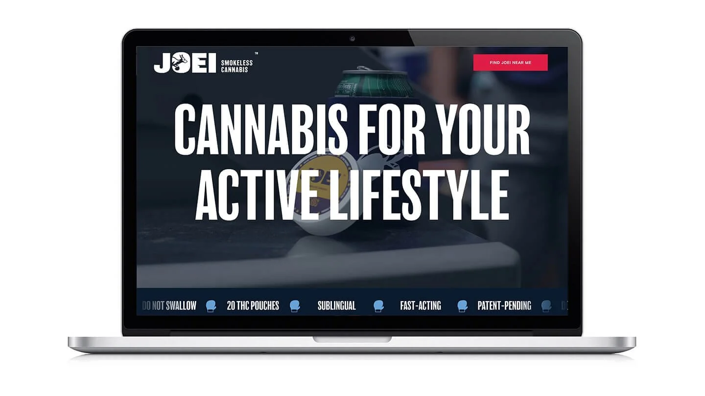 Landing page design for JOEI Smokeless Cannabis for Garden Remedies