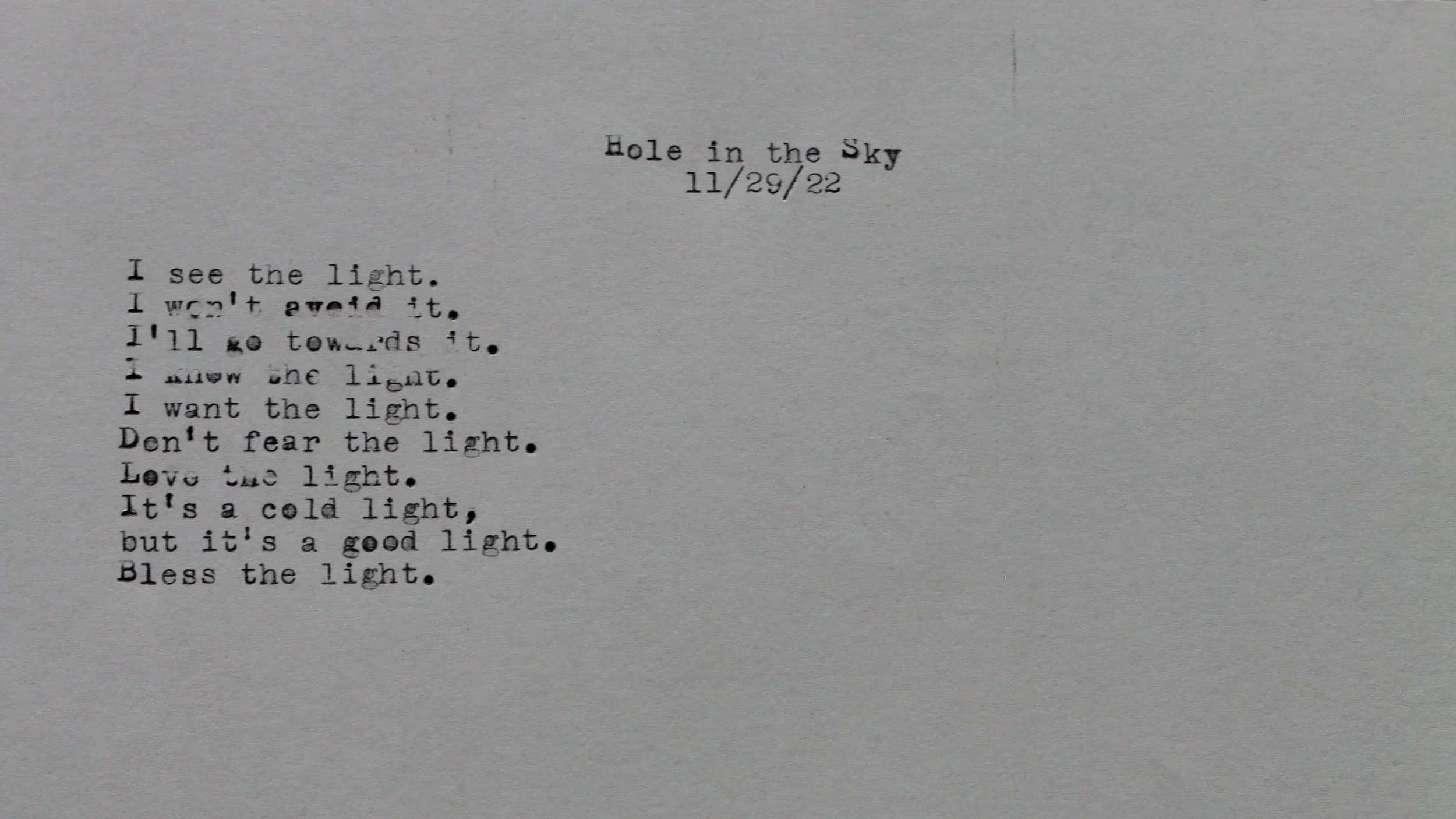 Hole in the Sky