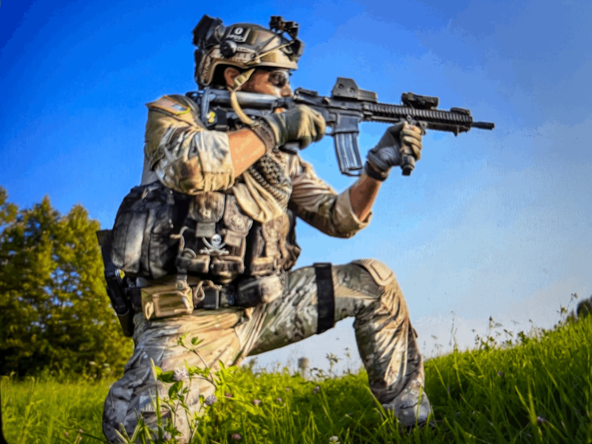 Soldier shooting during Advanced Combat Rifle 2