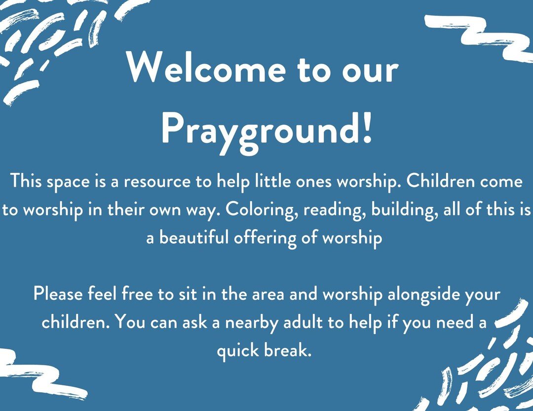 We are proud to present UCC Norwell's Summer Prayground! A place where the youngest among us can engage in worship in their own way. Coloring, reading, building, and play are all beautiful forms of worship. Starting this Sunday, you are invited to jo