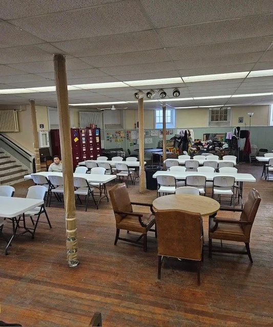 New tables and chairs.