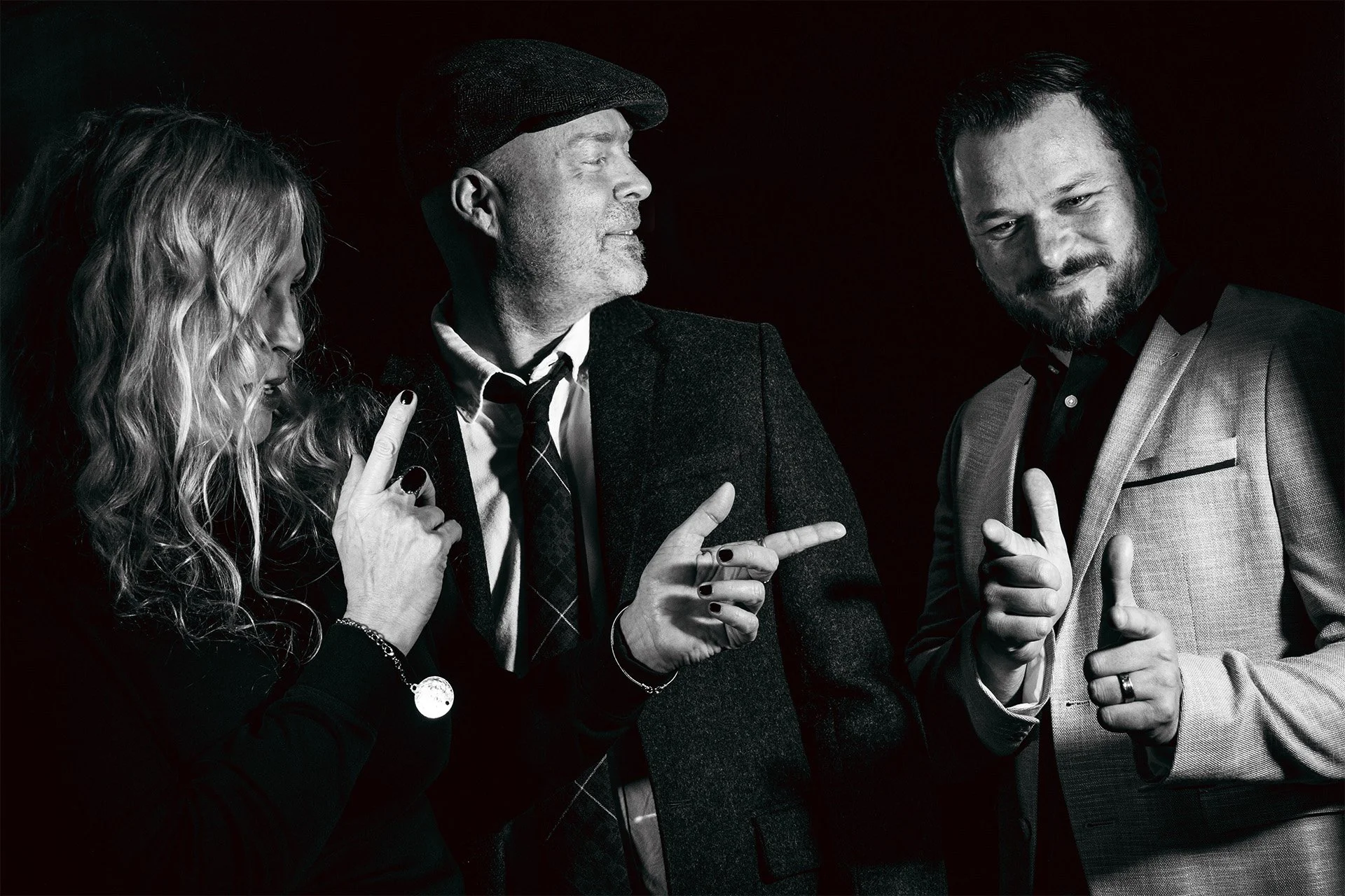 a photo of the Deep State playing finger guns