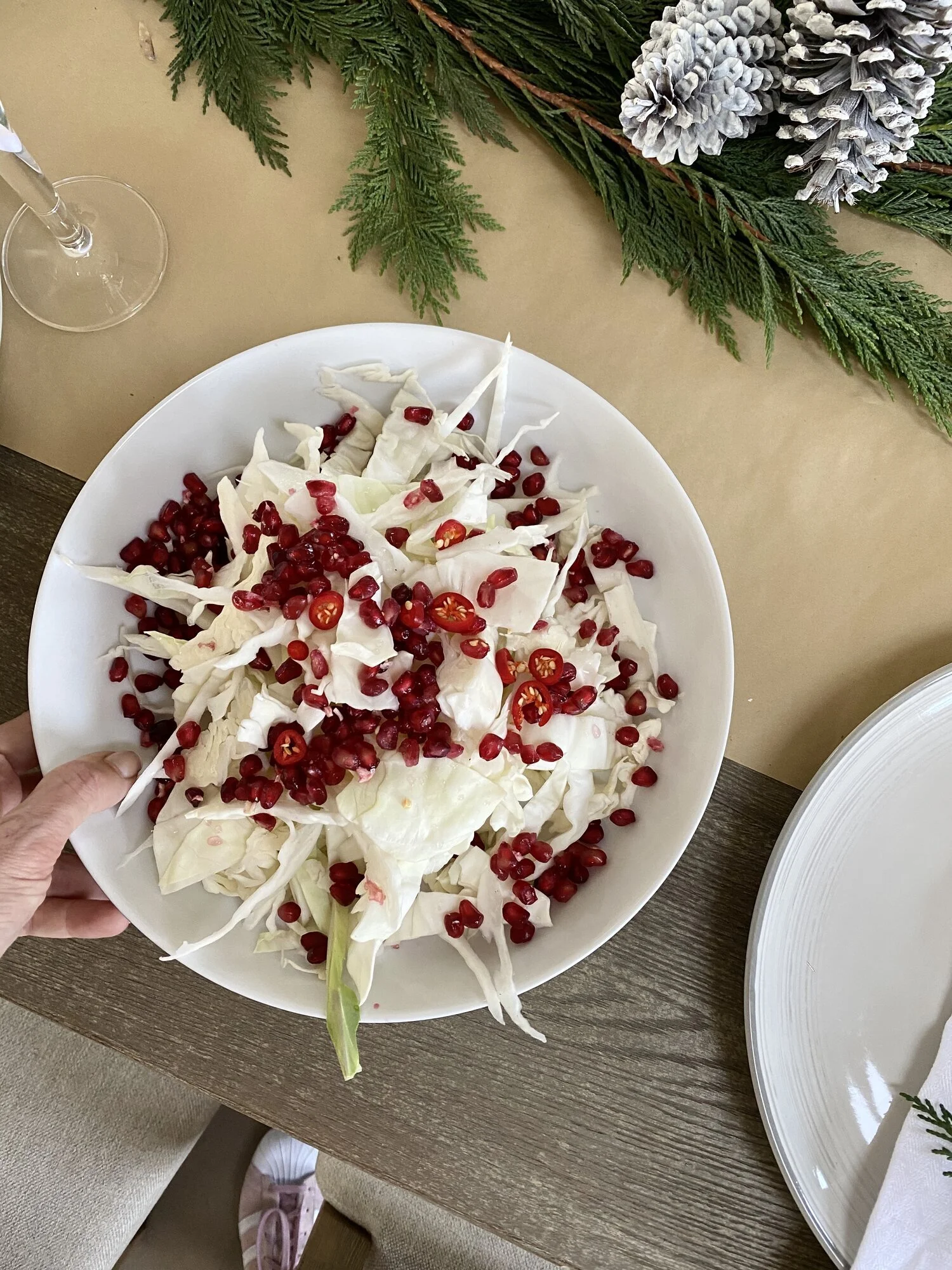 Cabbage Pomegranate Slaw.