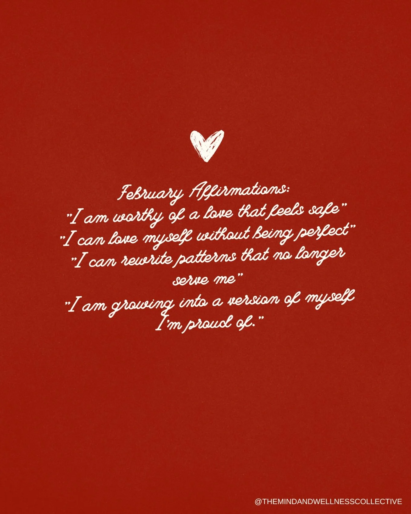 February is a powerful reminder that self‑love is necessary. Here some reminders for your self love journey 💕

PS. I offer virtual therapy across Ontario. Check me out at www.themindandwellnesscollective.com and follow @themindandwellnesscollective 
