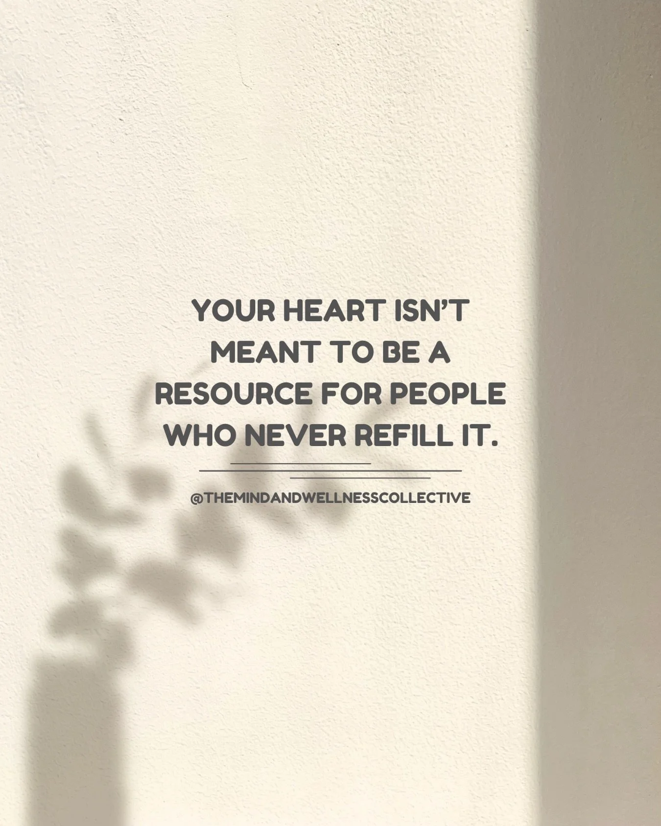 Your heart deserves reciprocity, not depletion. Protect your energy, honor your boundaries, and pour into the spaces that pour back into you.

PS. I offer virtual therapy across Ontario. Check me out at www.themindandwellnesscollective.com and follow