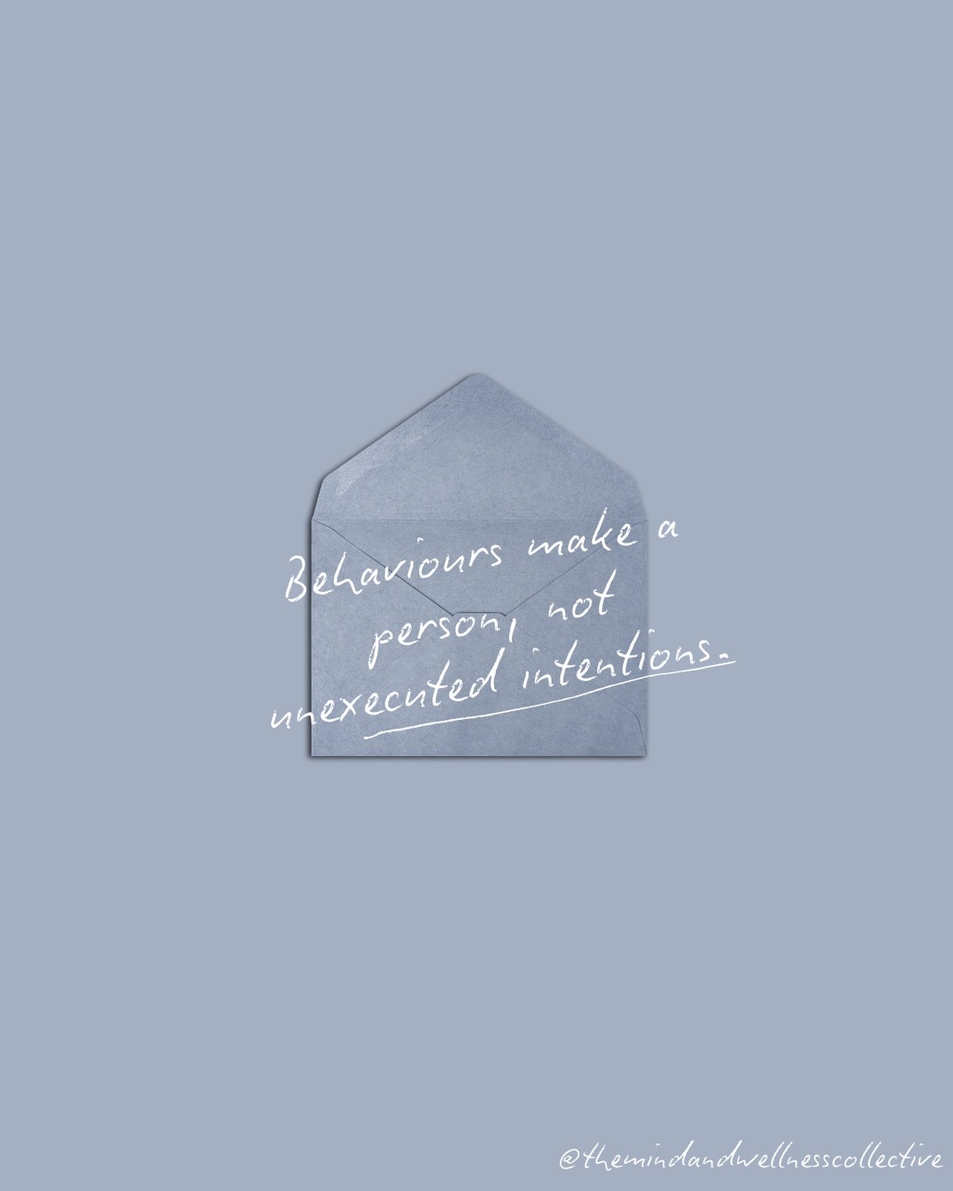 Behaviours make a person, not their &lsquo;intention&rsquo; to be a good partner/friend/sibling/etc. 

#MindfulLiving #TherapyThoughts #MentalWellnessJourney #HealingInProgress #SelfGrowthCommunity

PS. I offer virtual therapy across Ontario. Check m