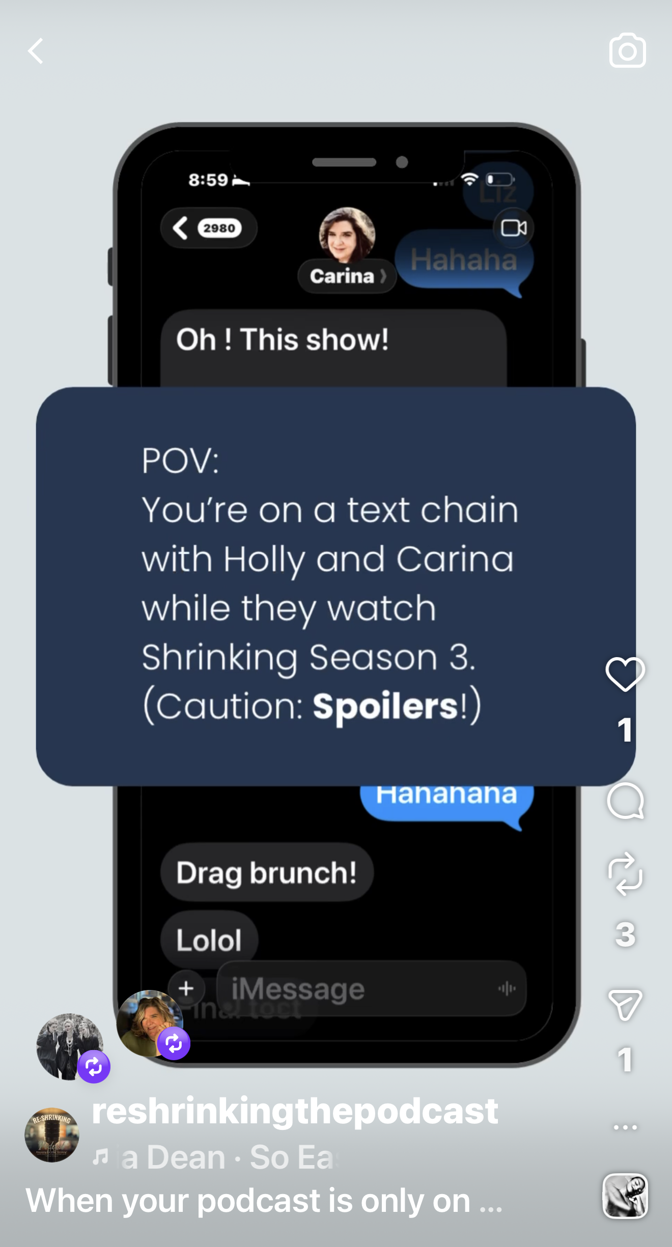 RE:Shrinking the Podcast on Instagram