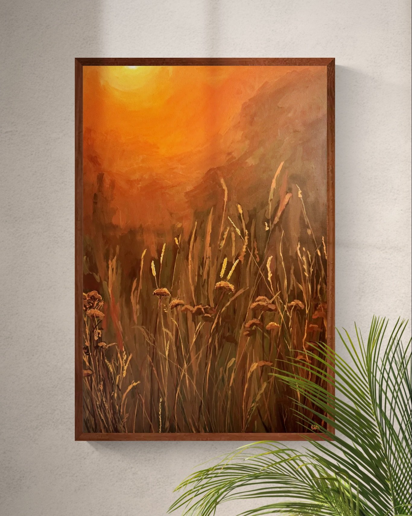 Tropical plant in front of an empty wall.jpeg