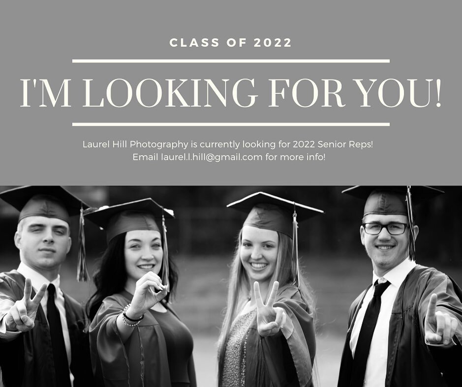 Class of 2022&hellip;.letttttsssss gooooooo!!!!! I am so excited to start working with a new class of amazing seniors!  If YOU or someone YOU KNOW would make a great 2022 LHP senior rep, tag them, and email me today!!!! #laurelhillphotography #wvseni
