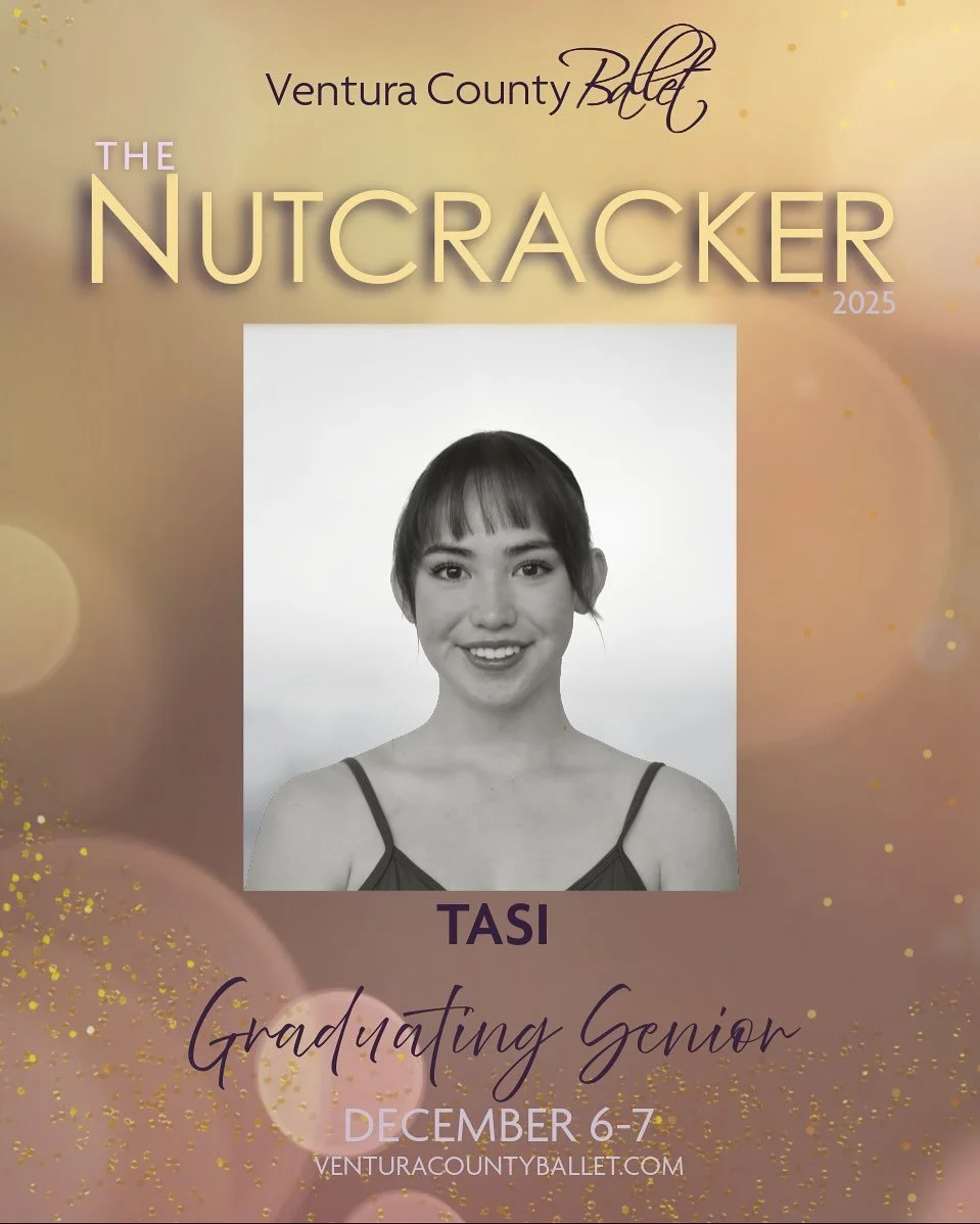 We&rsquo;re celebrating our three graduating seniors this weekend as they embark on their final Nutcracker as Ballet Academy Ventura students ❄️✨&hearts;️

🌟 TASI is a senior at Ventura High School where she&rsquo;s also on the VHS Dance Team. Tasi 