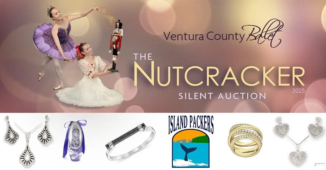💫Bidding has begun in our Online Silent Auction💫 

Your bids help bring the magic of Tchaikovsky&rsquo;s timeless score to life in Ventura County Ballet&rsquo;s The Nutcracker with live orchestra accompaniment by Opera SLO Grand Orchestra. Each ite