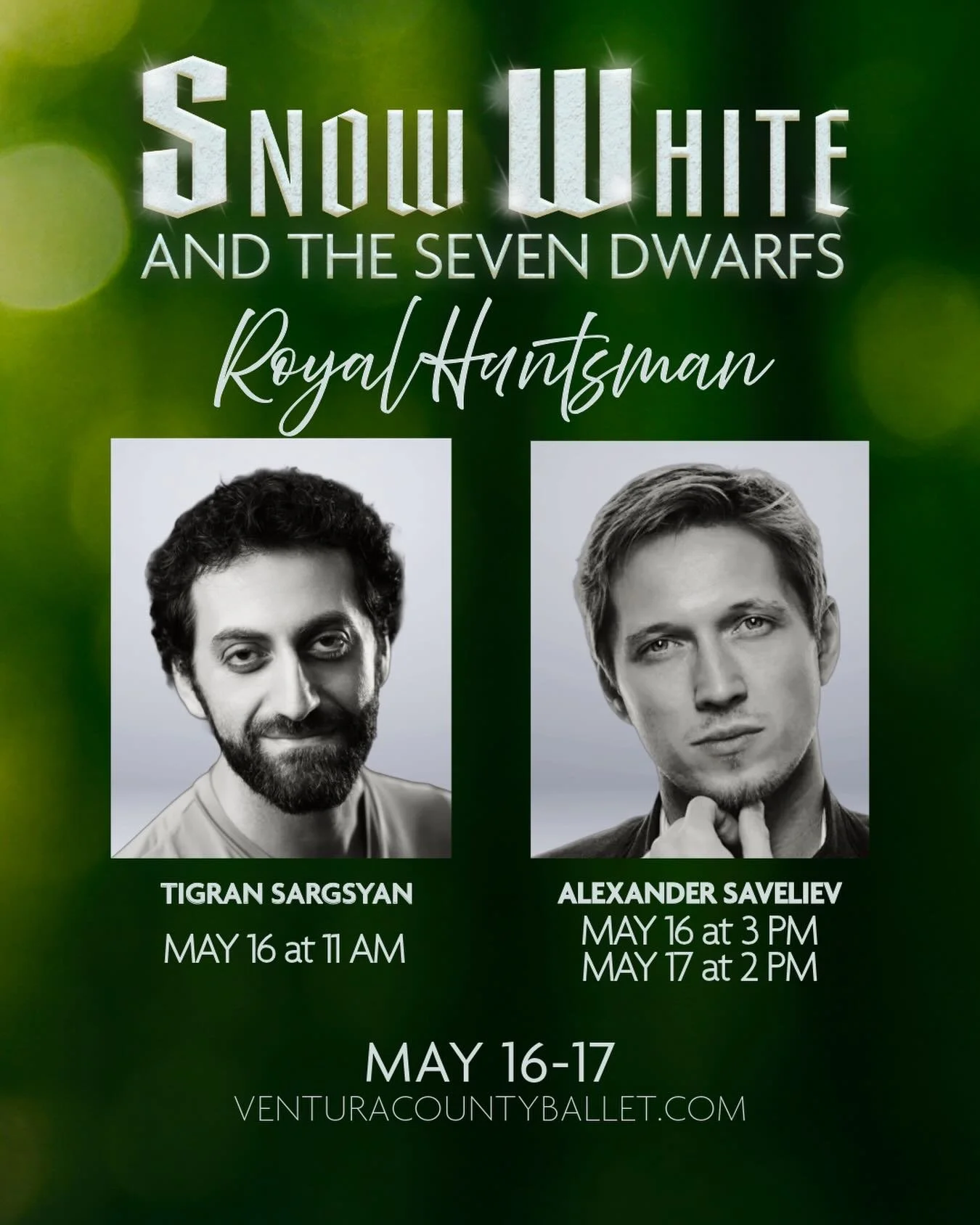 Introducing the Royal Huntsman&hellip;he answers to the Evil Queen but will he protect Snow White? Find out this weekend!
🍎👑🗡️

TIGRAN SARGSYAN began dancing at the Yerevan Choreographic Dance College in Armenia. He continued training at the Dance