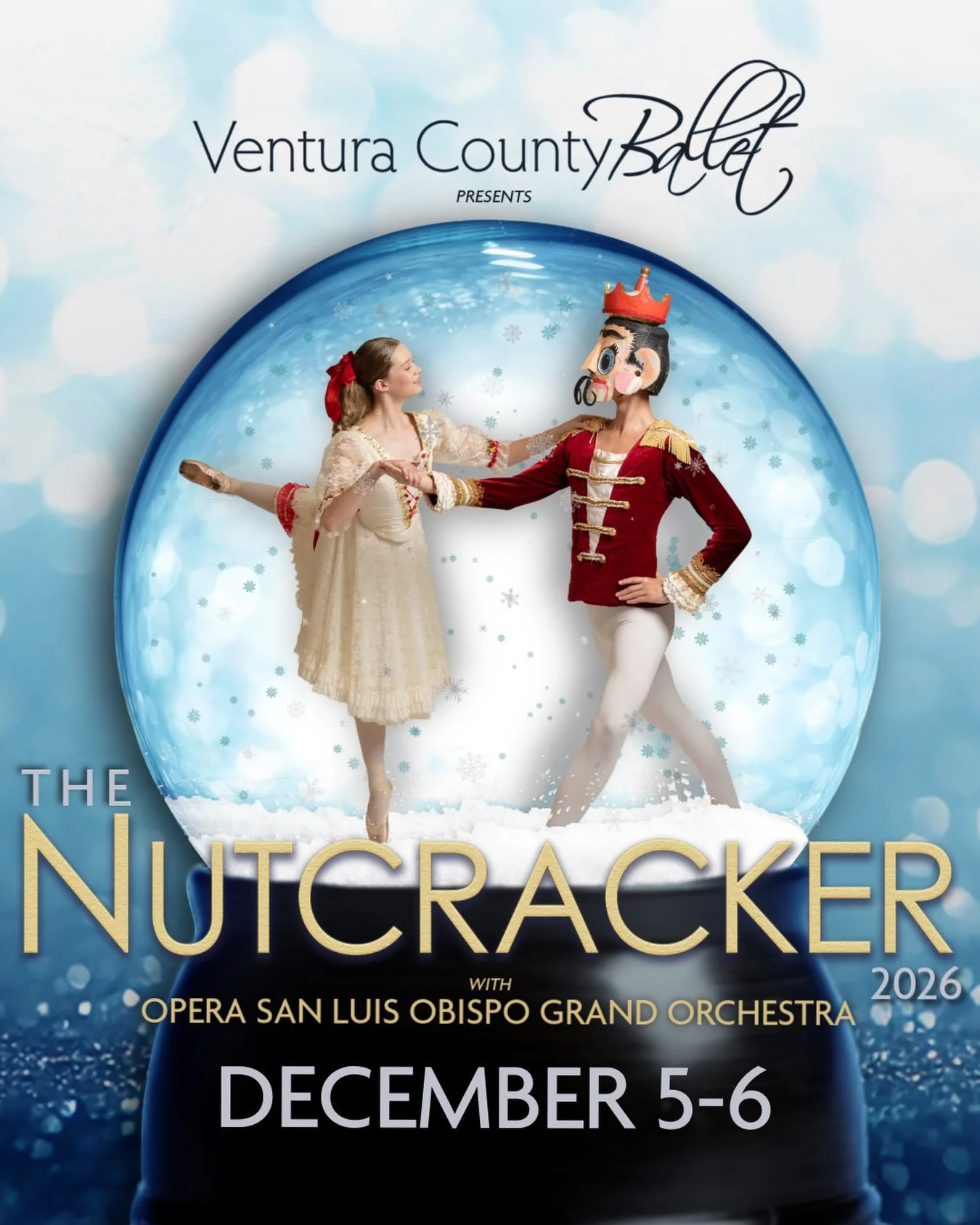 ✨ THE NUTCRACKER IS COMING! ✨

Ventura County Ballet&rsquo;s 28th Annual The Nutcracker is December 5-6 🩰🎄

🎶 Featuring the Opera San Luis Obispo Grand Orchestra LIVE!

We&rsquo;re excited to invite all Ballet Academy Ventura dancers enrolled in L