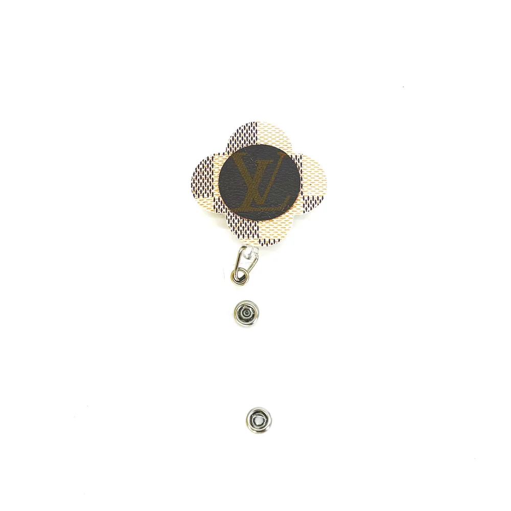 Louis Vuitton Canvas Vivenne style upcycled retractable lanyard