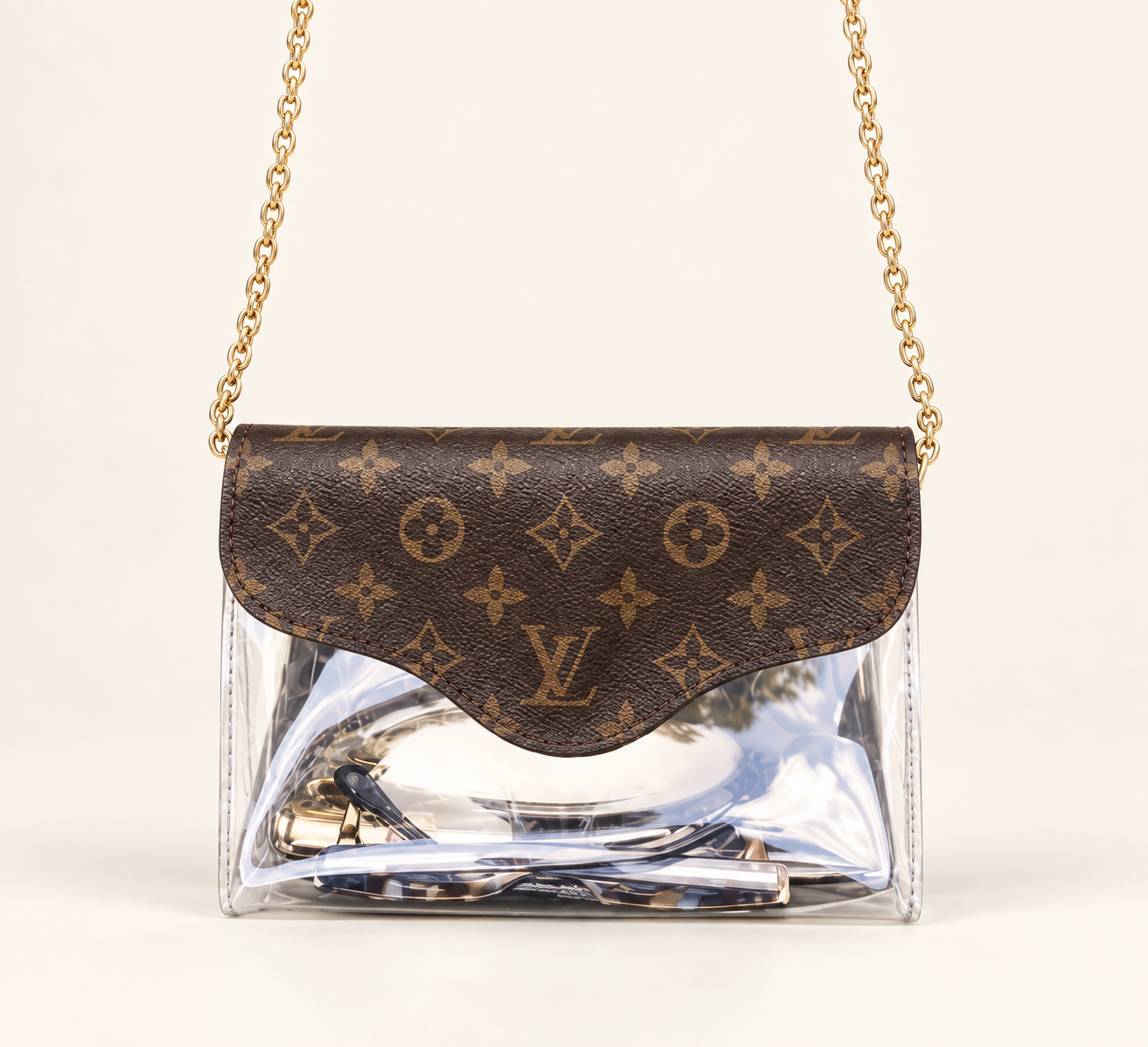 LOUIS VUITTON HARVESTED CANVAS UPCYCLED CLEAR STADIUM CONCERT BAG