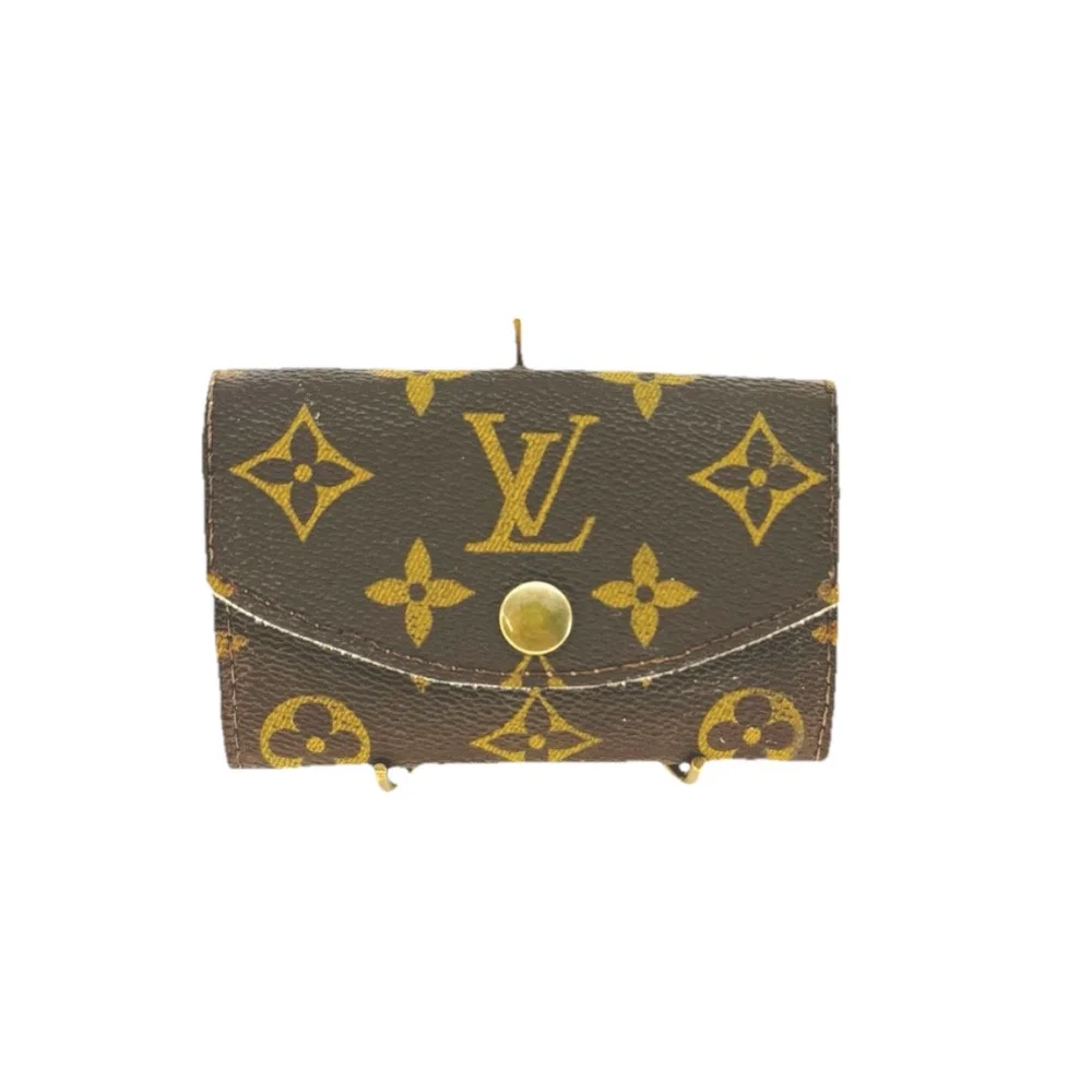 LV AUTH CANVAS HAND CRAFTED CREDIT CARD ACCORDION WALLET — Black