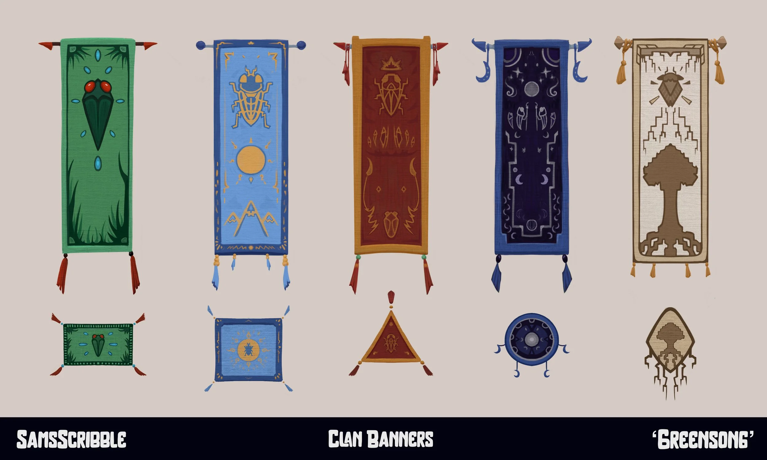 Greensong Clan Banners