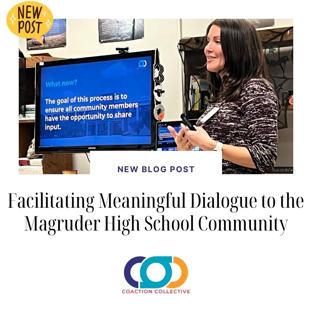 This Fall, Coaction Collective facilitated community conversations to help the Magruder High School community grapple with renaming the high school. We entered the conversation with humility, understanding that perspectives would be varied and divers