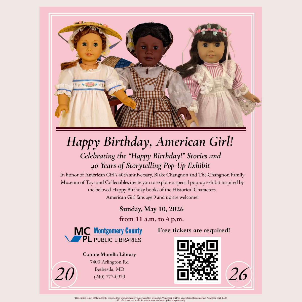 Happy Birthday, American Girl!: Celebrating the ‘Happy Birthday!’ Stories and 40 Years of Storytelling Pop-Up Museum Exhibit